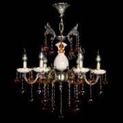 Люстра бронзовая Алфея №6 с камнем шар чайная