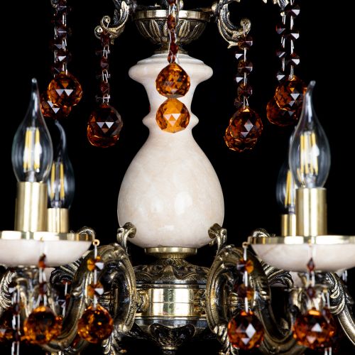 Люстра бронзовая Алфея №5 с камнем шар чайная в Нижнем Новгороде Гусь Хрустальный Люстра бронзовая Алфея №5 с камнем шар чайная в Нижнем Новгороде Гусь Хрустальный