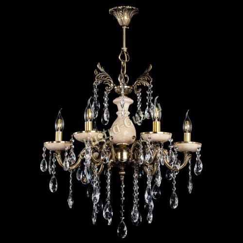 Люстра бронзовая Алфея №6 с камнем шар в Нижнем Новгороде Гусь Хрустальный