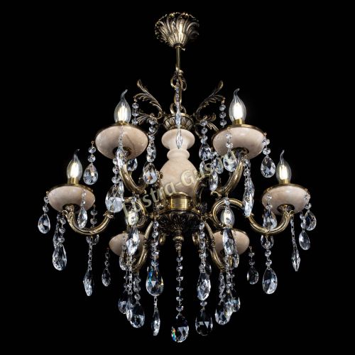 Люстра Алфея №6 с камнем журавлик в Нижнем Новгороде Гусь Хрустальный