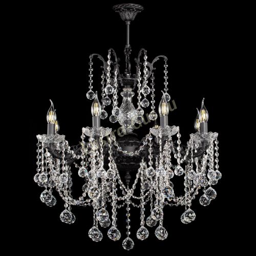 Люстра бронзовая Алфея Черная №8 шар в Нижнем Новгороде Гусь Хрустальный