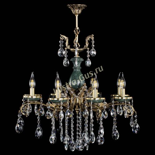 Люстра бронзовая Алфея Малахит №8 баден в Нижнем Новгороде Гусь Хрустальный