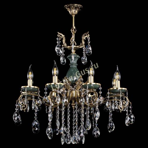 Люстра бронзовая Алфея Малахит №8 баден в Нижнем Новгороде Гусь Хрустальный