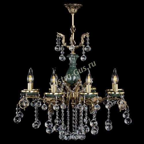 Люстра бронзовая Алфея Малахит №8 шар в Нижнем Новгороде Гусь Хрустальный