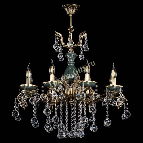 Люстра бронзовая Алфея Малахит №8 шар в Нижнем Новгороде Гусь Хрустальный