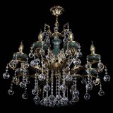 Люстра бронзовая Алфея Малахит №8 шар в Нижнем Новгороде