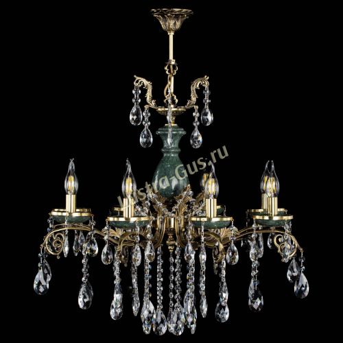 Люстра бронзовая Алфея Малахит №8 журавлик в Нижнем Новгороде Гусь Хрустальный