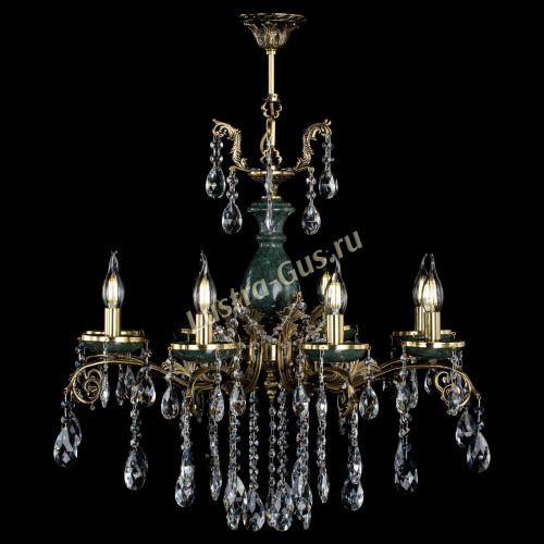 Люстра бронзовая Алфея Малахит №8 журавлик в Нижнем Новгороде Гусь Хрустальный