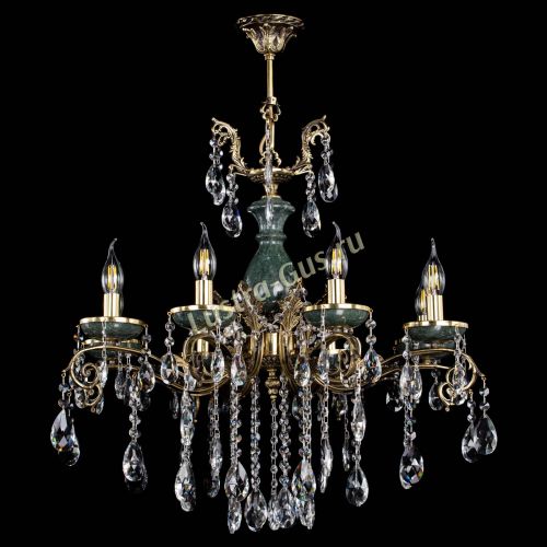 Люстра бронзовая Алфея Малахит №8 журавлик в Нижнем Новгороде Гусь Хрустальный