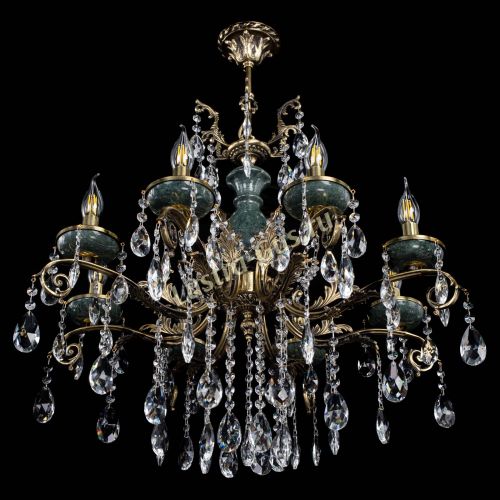 Люстра бронзовая Алфея Малахит №8 журавлик в Нижнем Новгороде Гусь Хрустальный