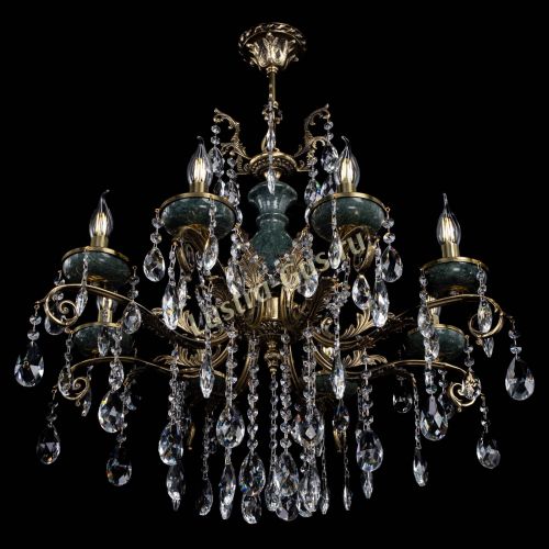 Люстра бронзовая Алфея Малахит №8 журавлик в Нижнем Новгороде Гусь Хрустальный