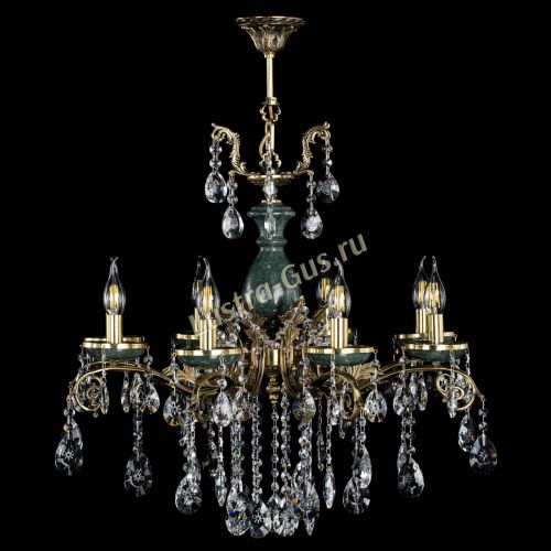 Люстра бронзовая Алфея Малахит №8 звездочка в Нижнем Новгороде Гусь Хрустальный