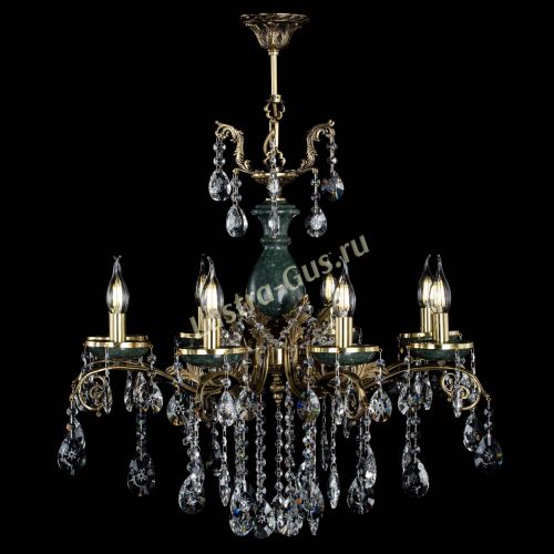 Люстра бронзовая Алфея Малахит №8 звездочка в Нижнем Новгороде Гусь Хрустальный