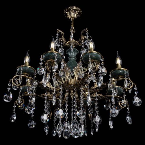 Люстра бронзовая Алфея Малахит №8 звездочка в Нижнем Новгороде Гусь Хрустальный