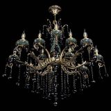 Люстра бронзовая Алфея Малахит №12 шар черная в Нижнем Новгороде