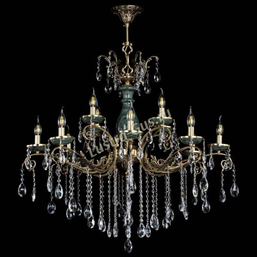 Люстра бронзовая Алфея Малахит №12 журавлик в Нижнем Новгороде Гусь Хрустальный