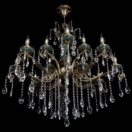 Люстра бронзовая Алфея Малахит №12 журавлик в Нижнем Новгороде Гусь Хрустальный