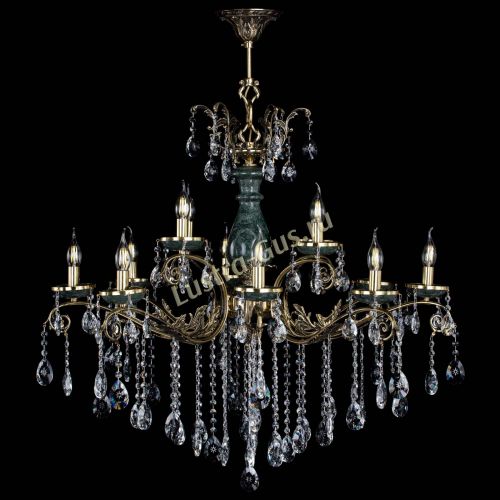 Люстра бронзовая Алфея Малахит №12 звездочка в Нижнем Новгороде Гусь Хрустальный