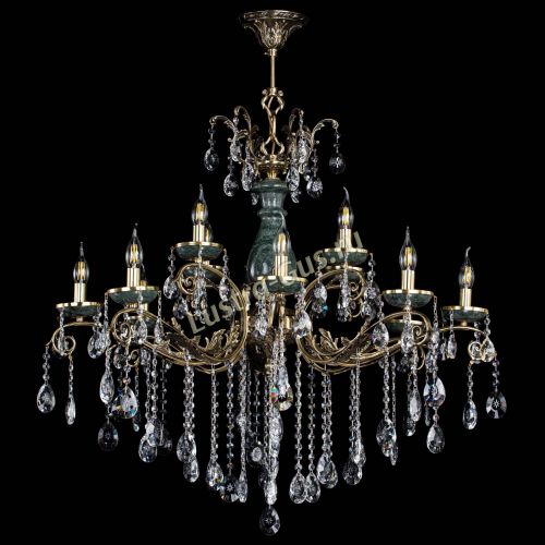 Люстра бронзовая Алфея Малахит №12 звездочка в Нижнем Новгороде Гусь Хрустальный