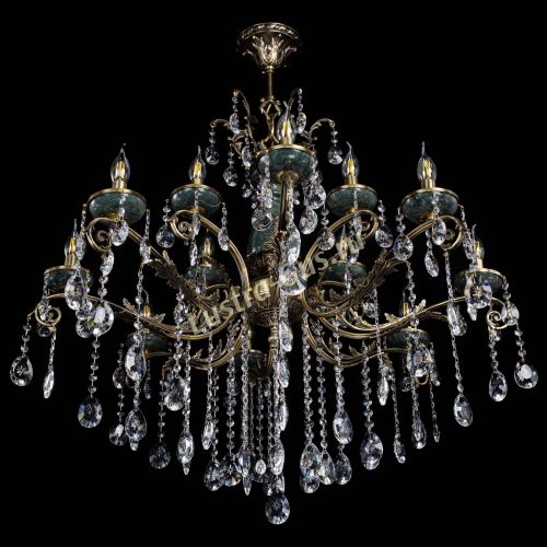 Люстра бронзовая Алфея Малахит №12 звездочка в Нижнем Новгороде Гусь Хрустальный