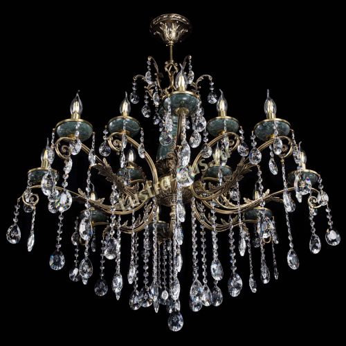 Люстра бронзовая Алфея Малахит №12 звездочка в Нижнем Новгороде Гусь Хрустальный