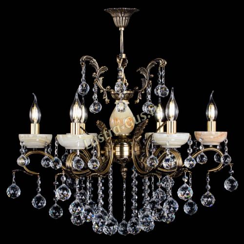 Люстра бронзовая Алфея Оникс №6/2 шар в Нижнем Новгороде Гусь Хрустальный