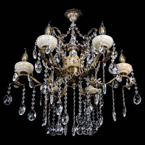 Люстра бронзовая Алфея Оникс №6 баден в Нижнем Новгороде Гусь Хрустальный