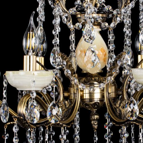 Люстра бронзовая Алфея Оникс №6 баден в Нижнем Новгороде Гусь Хрустальный