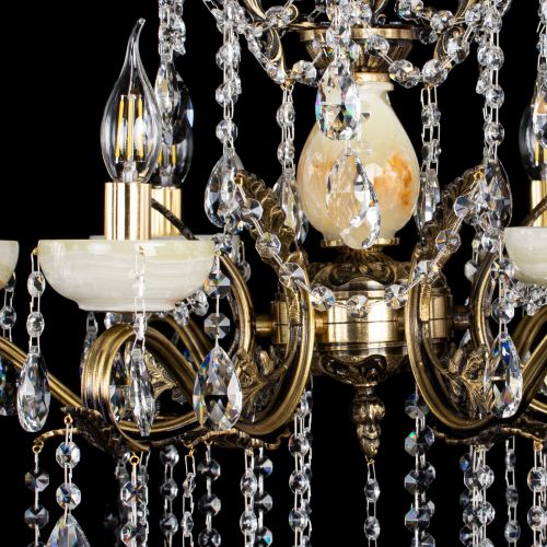 Люстра бронзовая Алфея Оникс №6 шар в Нижнем Новгороде Гусь Хрустальный