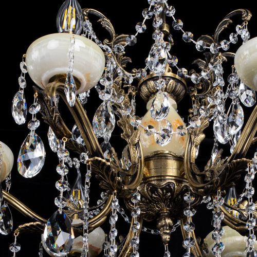 Люстра бронзовая Алфея Оникс №6 журавлик в Нижнем Новгороде Гусь Хрустальный