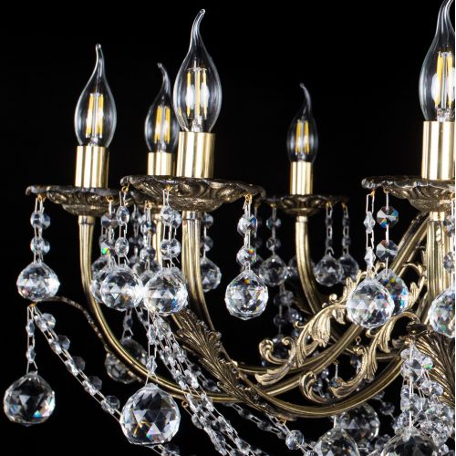 Люстра бронзовая Делия №12 шар в Нижнем Новгороде Гусь Хрустальный