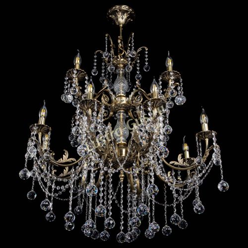 Люстра бронзовая Кассандра Алфея №12 шар в Нижнем Новгороде Гусь Хрустальный