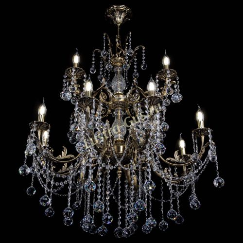 Люстра бронзовая Кассандра Алфея №12 шар в Нижнем Новгороде Гусь Хрустальный