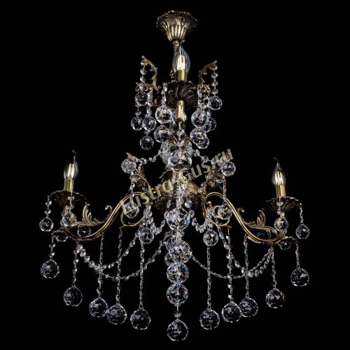 Люстра бронзовая Кассандра Алфея №3/1 шар в Нижнем Новгороде Гусь Хрустальный