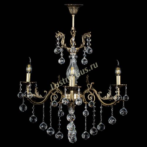 Люстра бронзовая Кассандра Алфея №3/2 шар в Нижнем Новгороде Гусь Хрустальный