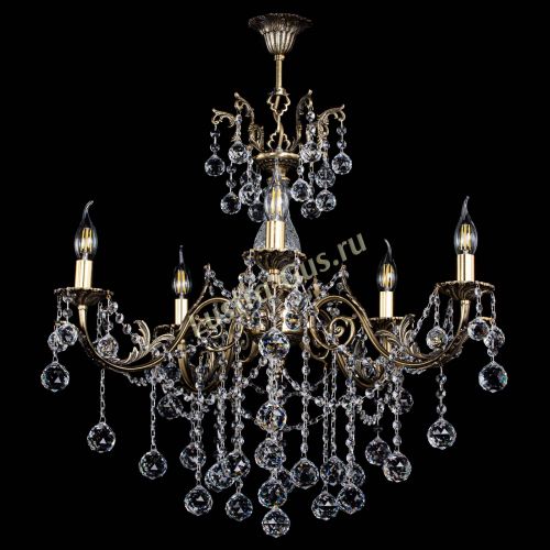 Люстра бронзовая Кассандра Алфея №5/1 шар в Нижнем Новгороде Гусь Хрустальный