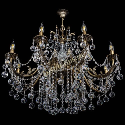 Люстра бронзовая Кассандра Алфея №8/1 шар в Нижнем Новгороде Гусь Хрустальный