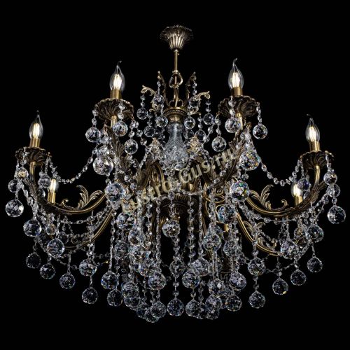 Люстра бронзовая Кассандра Алфея №8/1 шар в Нижнем Новгороде Гусь Хрустальный