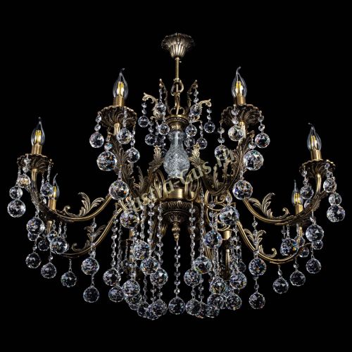 Люстра бронзовая Кассандра Алфея №8/2 шар в Нижнем Новгороде Гусь Хрустальный