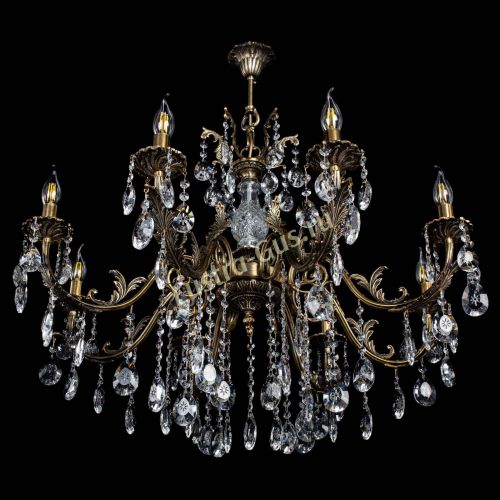 Люстра бронзовая Кассандра Алфея №8/2 звездочка в Нижнем Новгороде Гусь Хрустальный